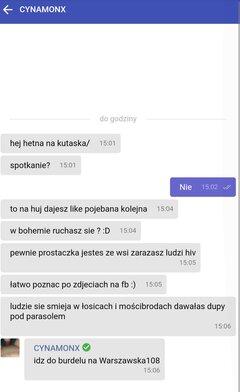 Tylko dlatego że polubiłam jego zdjęcie i odmówiłam