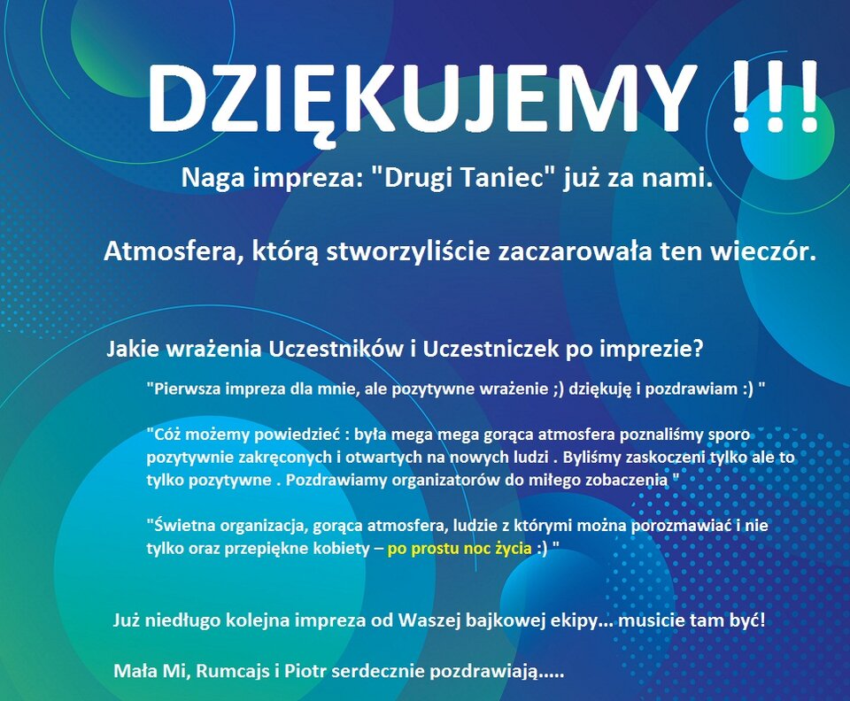 "Drugi Taniec" - bardzo dziekujemy! - gronozaufanych