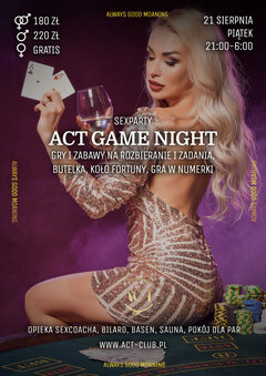 21 SIERPNIA 2020 - ACT Game Night - SexParty