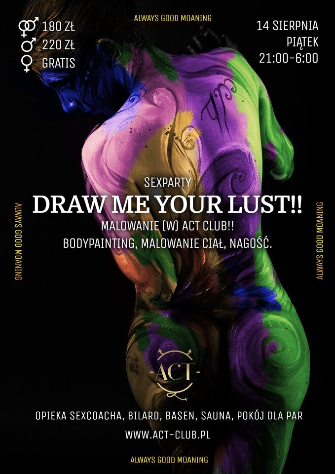 14 SIERPNIA 2020 - Draw me Your Lust - ACTSwingersClubWarszawa