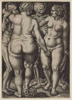 Hans-Sebald-Beham-Engraving-Death-and-Three-Nude-Women-circa-152