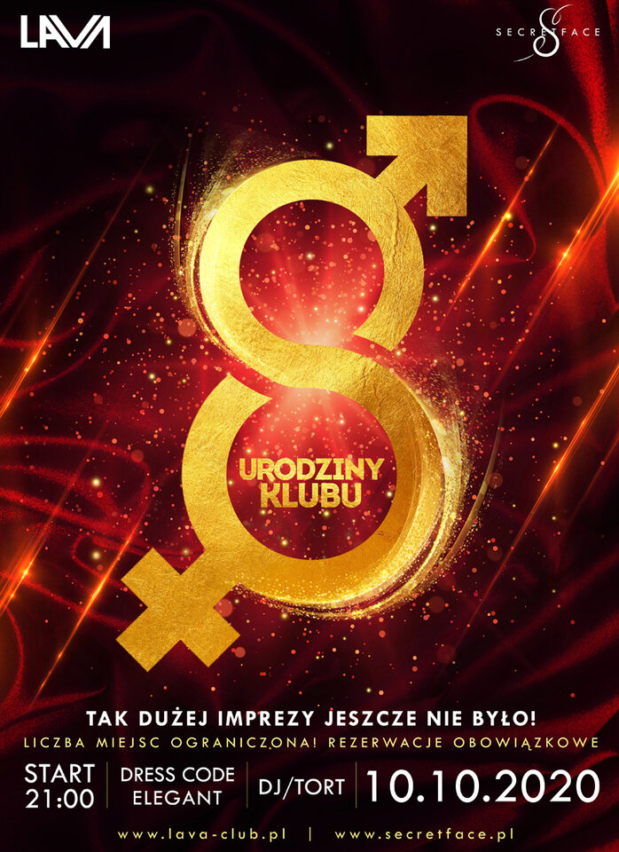 8 URODZINY CLUBU LaVa - SEX PARTY - 10.10.2020 r. (sobota) - LavaClub