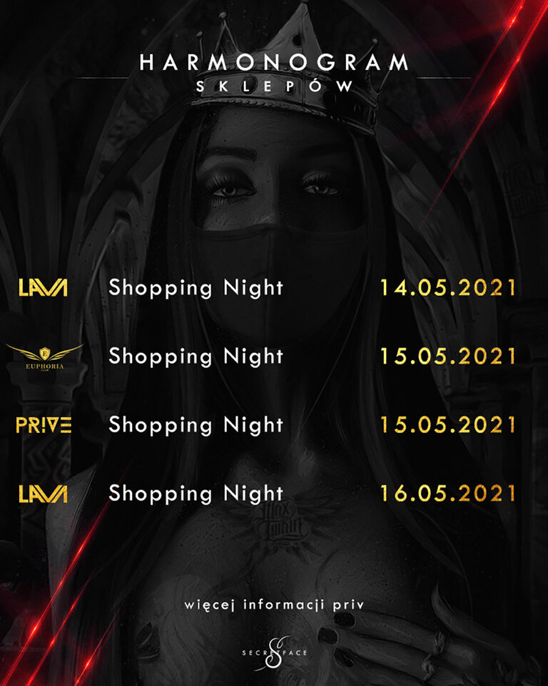 Harmonogram Sklepów SecretFace na Weekend :) - LavaClub
