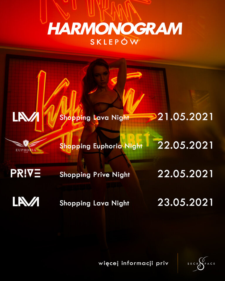 Harmonogram Shopping Nights - LavaClub