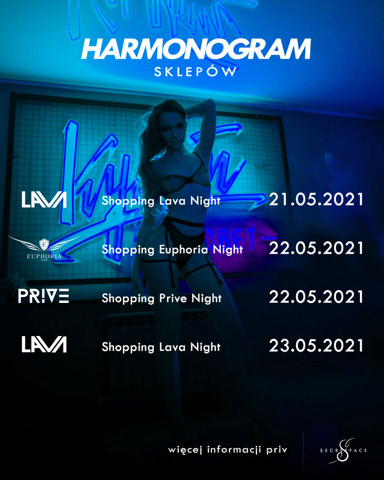 Harmonogram Shopping Nights - PriveClub