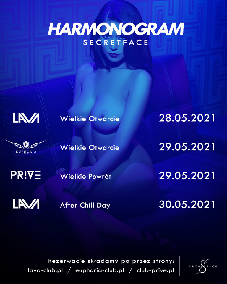 Harmonogram Weekendowy SecretFace - PriveClub