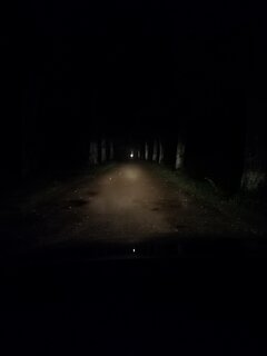 Mazurska droga nocą 