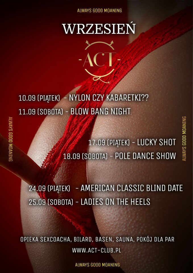 Wrzesień w ACT! Zapraszamy :-) - ACTSwingersClubWarszawa