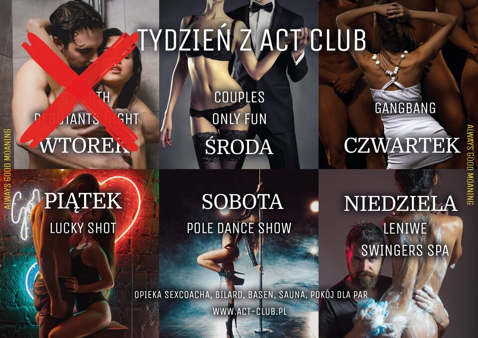 Harmonogram imprez w ACT. Zapraszamy :-) - ACTSwingersClubWarszawa