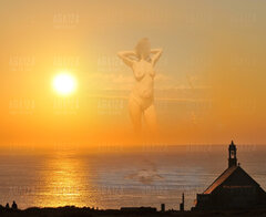 Zachód słońca.Pocztowka z wakacji