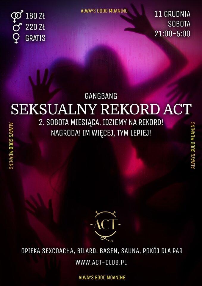 11 GRUDNIA 2021 - Seksualny REKORD ACT - GANGBANG - ACTSwingersClubWarszawa