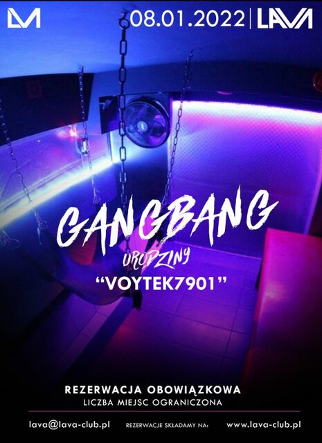 GANG BANG - URODZINY Voytek7901 w Swingers Clubie LaVa ! - LavaClub