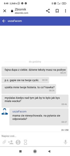 Mój brak wychowania.