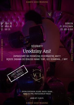 27 STYCZNIA - Urodziny Ani - SexParty