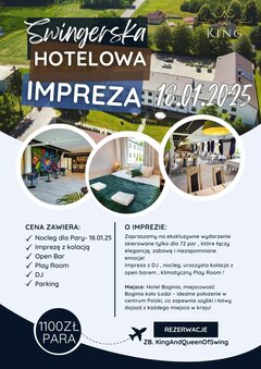 IMPREZA HOTELOWA 18.01.2025 NA 72 PARY