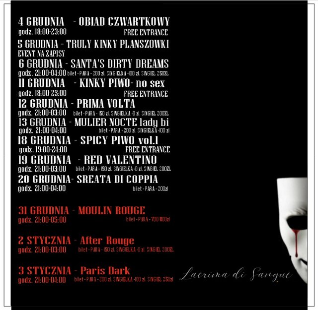 LISTA GRUDNIOWYCH UCIECH - LaCrimadiSangue
