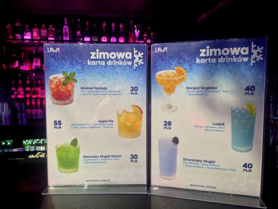ZIMOWA KARTA DRINKÓW - LavaClub