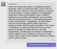 Mój wybór - spierdalaj!