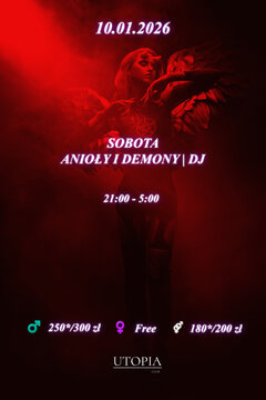 Sobota 10.01 Anioły i Demony Noc Pokus | DJ