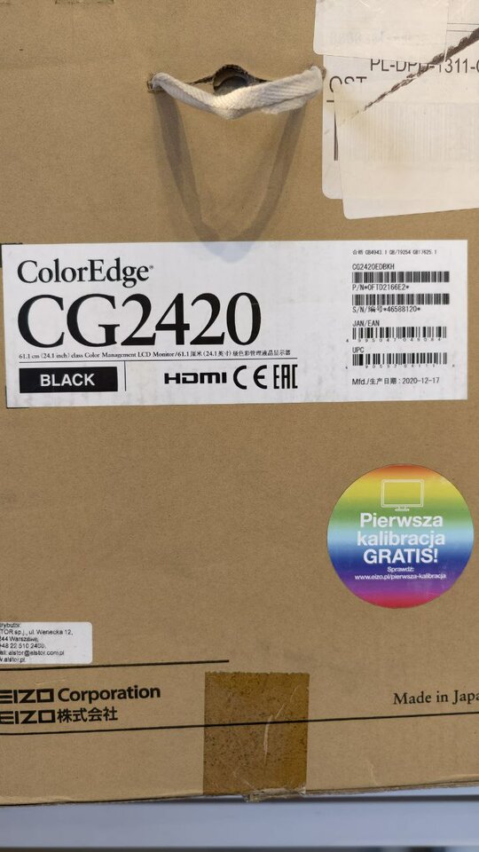 Monitor EIZO ColorEdge CG2420 stan IDEALNY - ParaZsasiedztwa